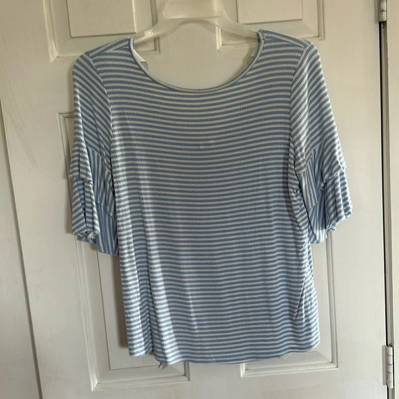 Blu Pepper size large blue and white top - Picture 1 of 4
